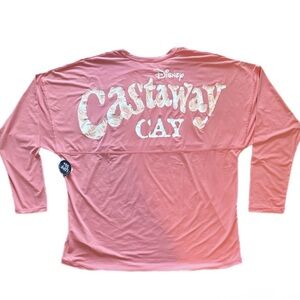 ISO-Disney Castaway Cay Pink Long Sleeve Shirt- not selling